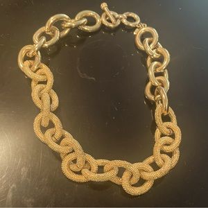 Gold chain link necklace